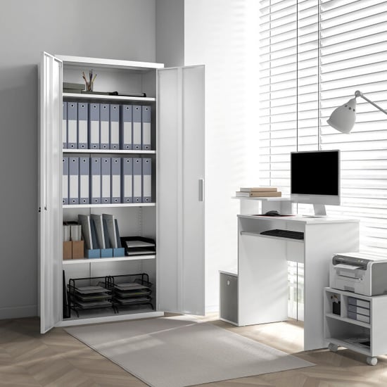 4goodz Archiefkast metaal met afsluitbare deuren 40x80x180 cm - - Image 3