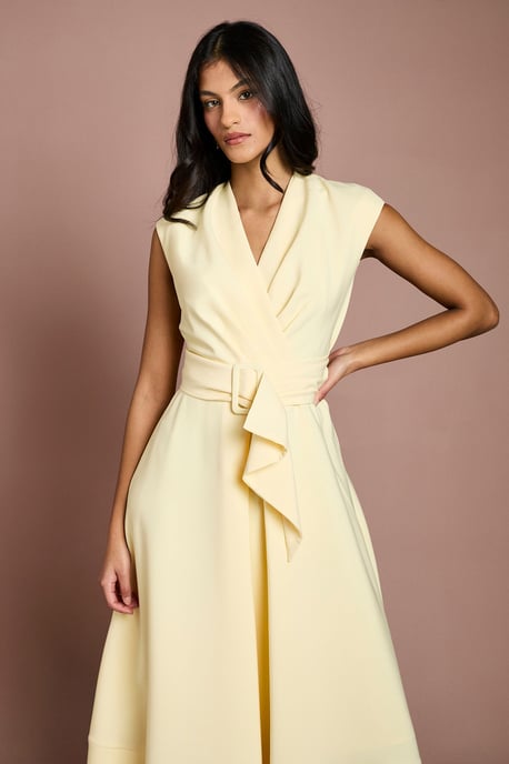 Petite Belted Crepe Dress - Image 2