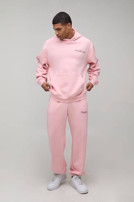 Oversized Club De Sante Printed Hooded Tracksuit - Image 2