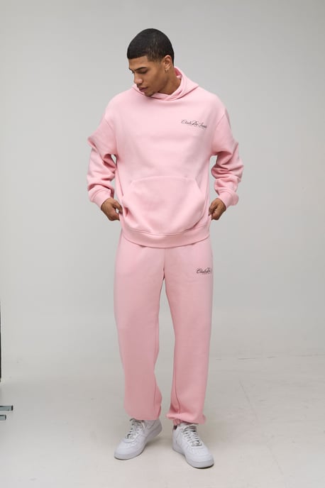 Oversized Club De Sante Printed Hooded Tracksuit - Image 4