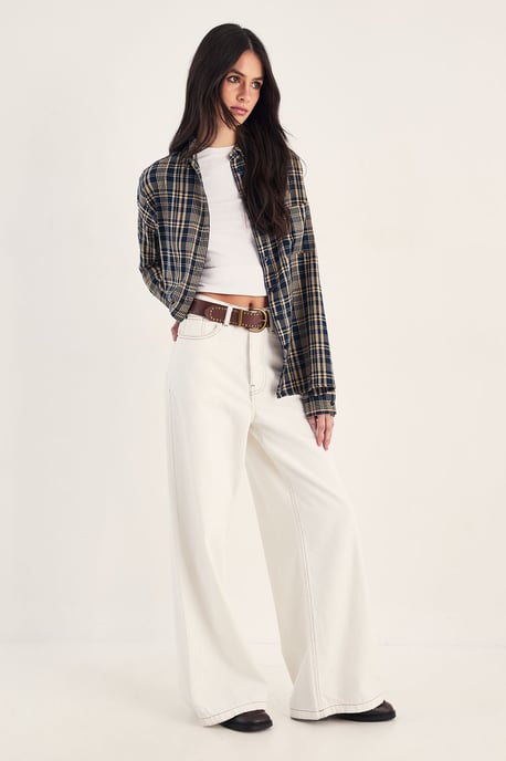 Check Oversized Shirt - Image 3