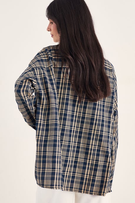 Check Oversized Shirt - Image 4