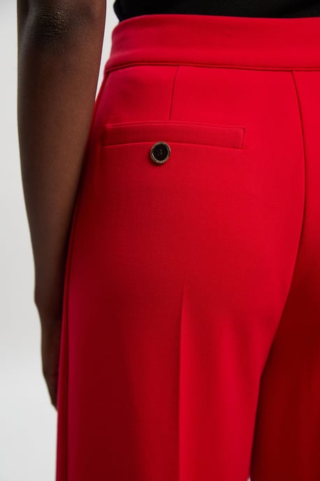 Compact Stretch Tipped Wide Leg Tailored Trouser - Image 3