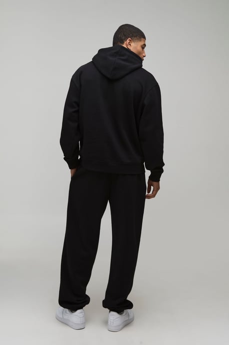 Oversized Embroidered Cross Hooded Tracksuit - Image 2