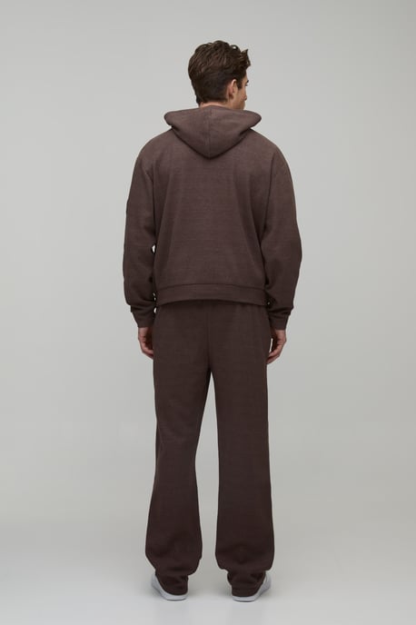 Oversized Boxy Waffle Hooded Tracksuit - Image 2