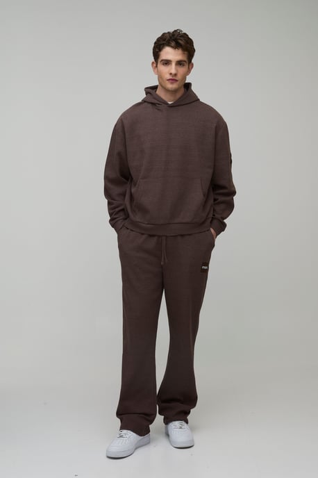 Oversized Boxy Waffle Hooded Tracksuit - Image 4