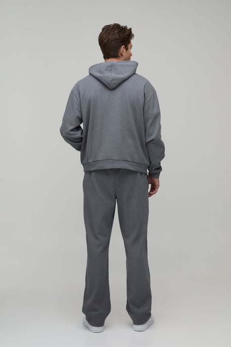 Oversized Boxy Waffle Hooded Tracksuit - Image 2