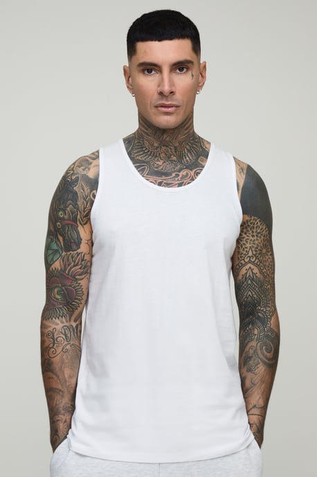 Tall 2 Pack Basic Regular Fit Vest - Image 3