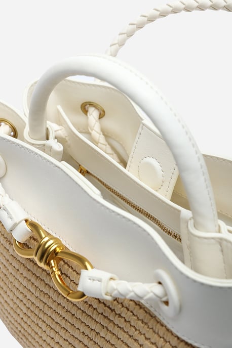 Wheres That From Womens 'Luna' Woven Leather Tote bag with Gold Detail - Image 5