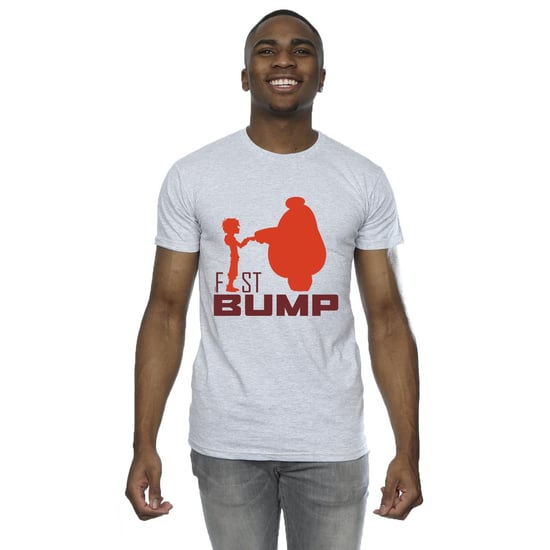 Disney Heren Big Hero 6 Baymax Fist Bump Cutout T-Shirt (Sportgrijs) - Image 2