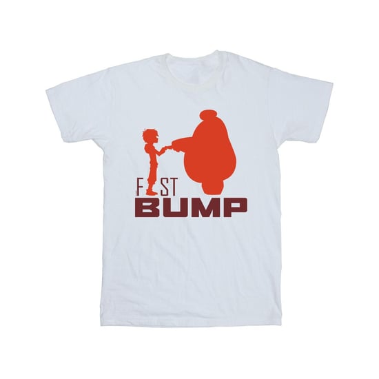 Disney Heren Big Hero 6 Baymax Fist Bump Cutout T-Shirt (Wit) - Image 1