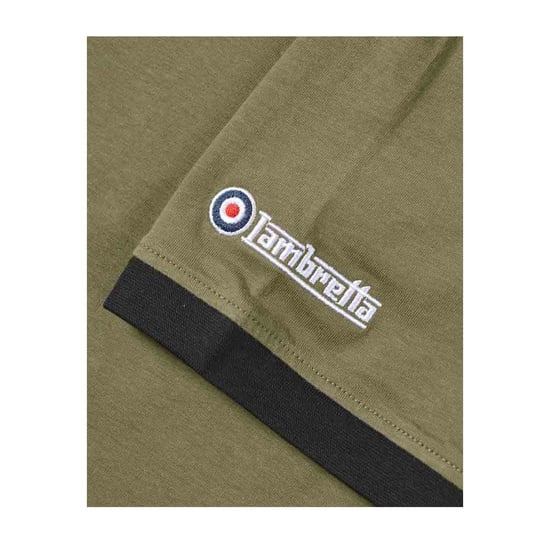 Lambretta Heren Target Ringer T-shirt (Khaki) - Image 4