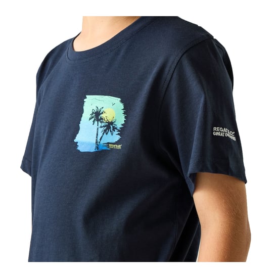 Regatta Childrens/Kids Bosley Back Print T-Shirt (Navy) - Image 3