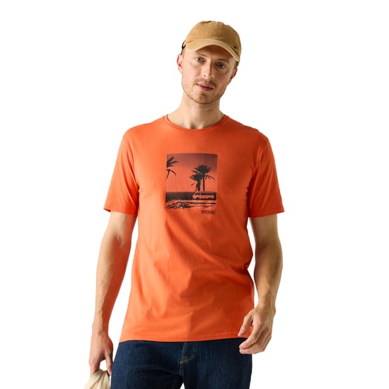 Regatta Heren Cline IX Strand T-Shirt (Tijgerlelie Oranje) - Image 5