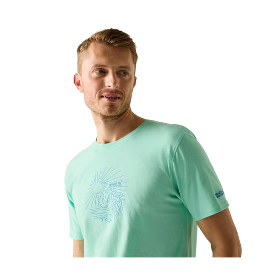 Regatta Heren Cline IX Sea Wave T-Shirt (Ijsgroen) - Image 3