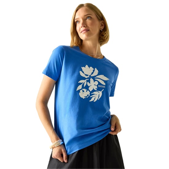 Regatta Womens/Ladies Filandra VX Flower Silhouette T-Shirt (Sonic Blue) - Image 4