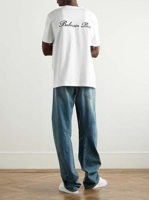 Logo Embroidered T-Shirt in White - Image 3