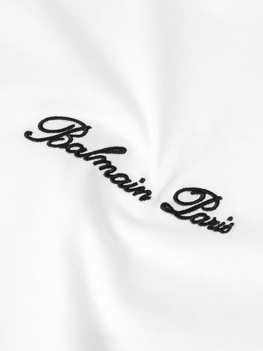 Logo Embroidered T-Shirt in White - Image 5