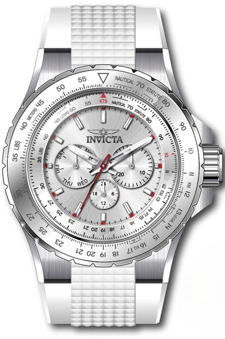 Invicta Aviator 50100 Heren Horloge - Quartz Uurwerk - Roestvrij Staal met zilveren Wijzerplaat - 50mm - Image 1