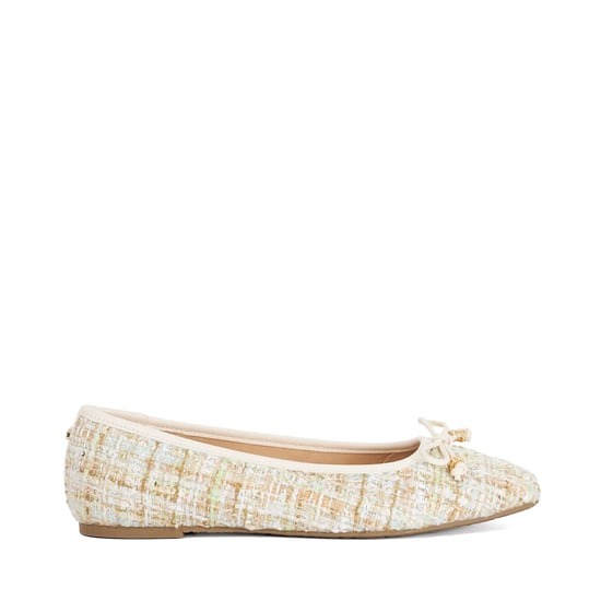 Dune Ladies Hennie - Brown Leather Ballet Flats - Image 2