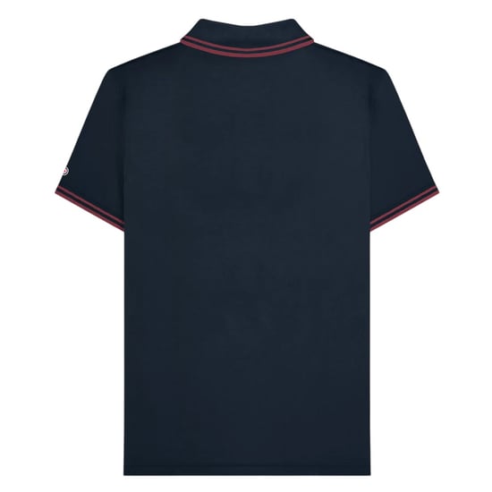 Lambretta Heren Twin Tip Groot & Lang Poloshirt (Donker marine/Bourgondië) - Image 2