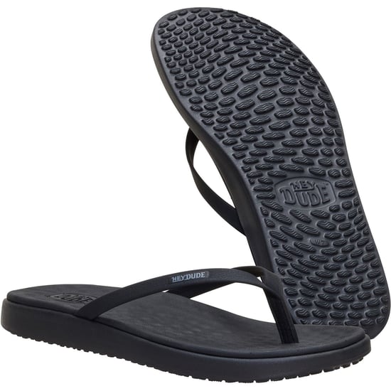 HEYDUDE Maui Breeze Polyurethane Women's Black/Black Flip Flops - Image 4