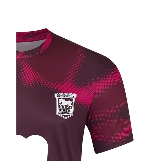 Umbro Volwassen unisex 24/25 Ipswich Town FC Jersey met korte mouwen (Vijg/Nieuw Klaroen/Bietenwortel) - Image 3