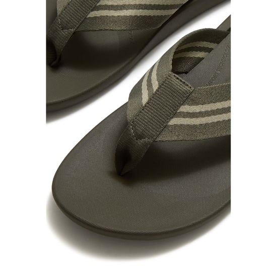 Fitflop iQushion Polyester Heren Flip-Flops in Diep Olijf/Salie Groen - Image 5