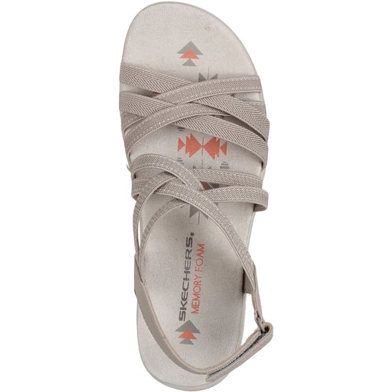Skechers Reggae Slim - Zomeruitstap Polyester Dames Taupe Sandalen - Image 3