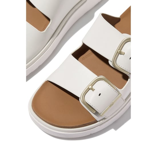 Fitflop Gen-FF Two-Bar Leather Women's Urban White Sandals - Image 5