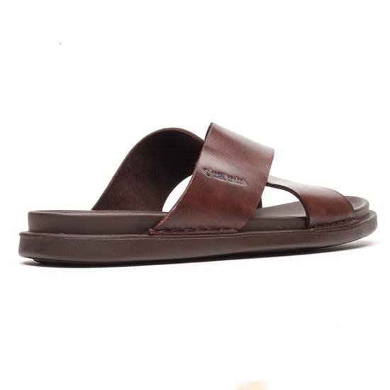 Base London Drift Leren Heren Bruine Sandalen - Image 2