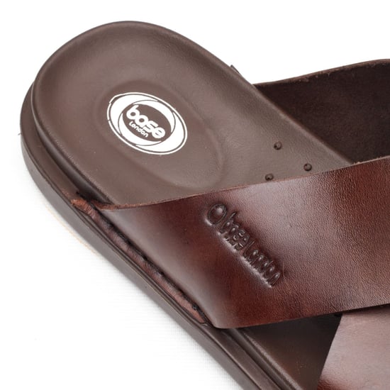 Base London Drift Leren Heren Bruine Sandalen - Image 6