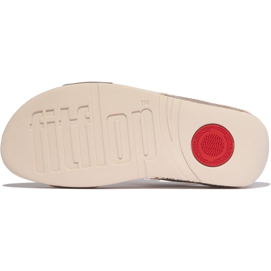 Fitflop Lulu 2 Bar Glitter Polyurethaan Dames Sandalen Platino/Zilver - Image 2