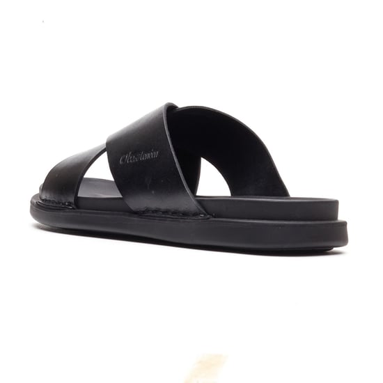 Base London Drift Leren Heren Zwarte Sandalen - Image 2