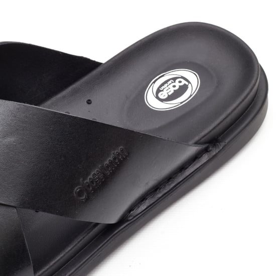 Base London Drift Leren Heren Zwarte Sandalen - Image 6