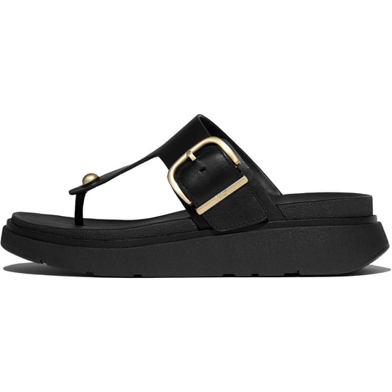 Fitflop Gen-FF Toe-Post Leather Women's Black Sandals - Image 4