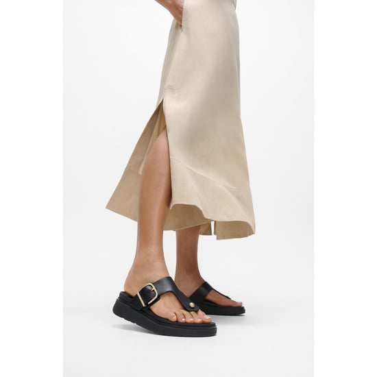 Fitflop Gen-FF Toe-Post Leather Women's Black Sandals - Image 6