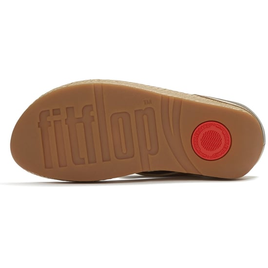 Fitflop Lulu Lux Graphic-Weave Toe-Post Leather Women's Platino Sandals - Image 2