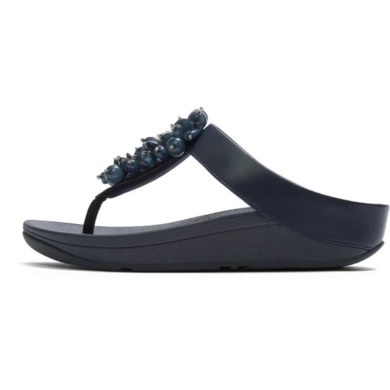 Fitflop Fino Toe-Post Polyurethane Women's Midnight Navy Sandals - Image 4
