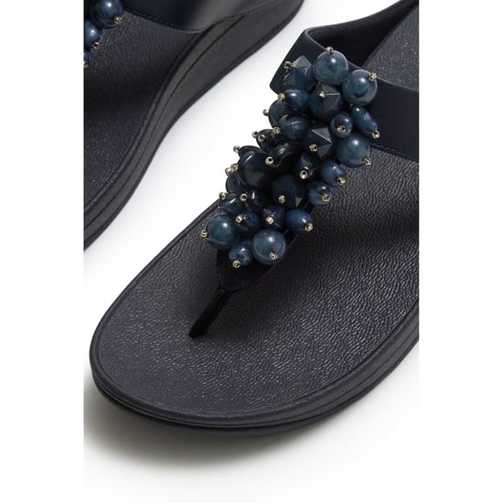 Fitflop Fino Toe-Post Polyurethane Women's Midnight Navy Sandals - Image 5
