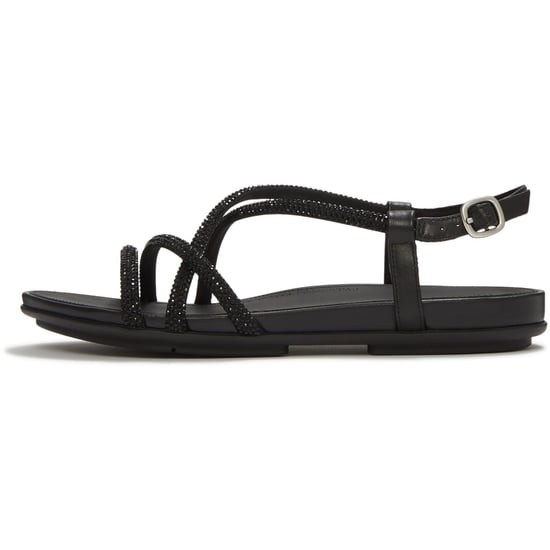 Fitflop Fino Teenpost Leer Dames All Black Sandalen - Image 4