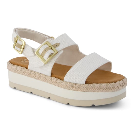 TOMS Giana Textiele Dames Witte Strand Sandalen - Image 1
