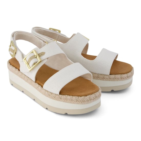 TOMS Giana Textiele Dames Witte Strand Sandalen - Image 3