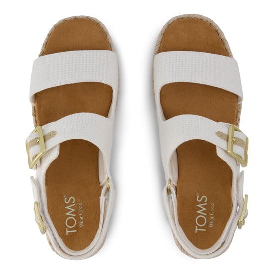 TOMS Giana Textiele Dames Witte Strand Sandalen - Image 5