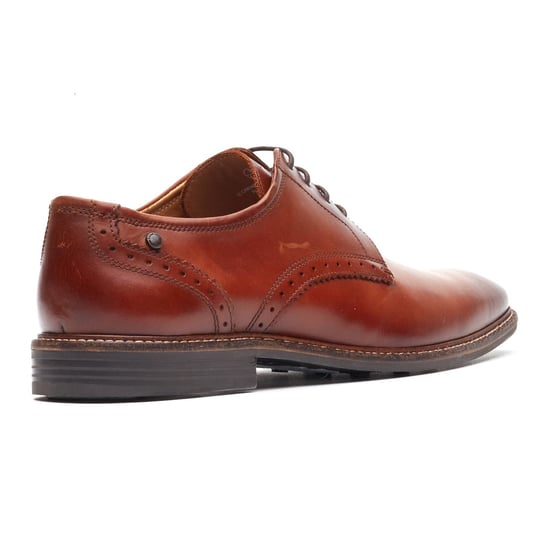 Base London Eton Lace Up Leather Men's Burnt Tan Lace-Up Shoes - Image 2