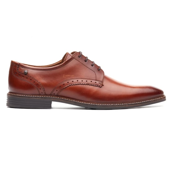 Base London Eton Lace Up Leather Men's Burnt Tan Lace-Up Shoes - Image 5