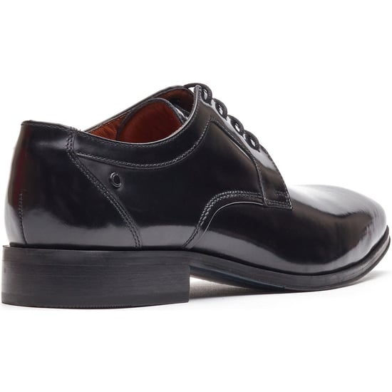 Base London Dome Veterschoenen Leer Heren Hoogglans Zwarte Veterschoenen - Image 2