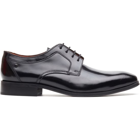 Base London Dome Veterschoenen Leer Heren Hoogglans Zwarte Veterschoenen - Image 5