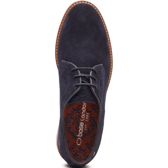 Base London Strand Veterschoenen voor Heren in Blauw Leer - Image 4