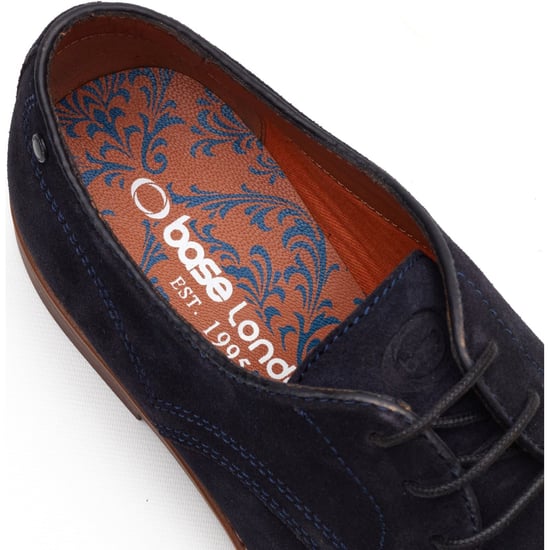 Base London Strand Veterschoenen voor Heren in Blauw Leer - Image 6